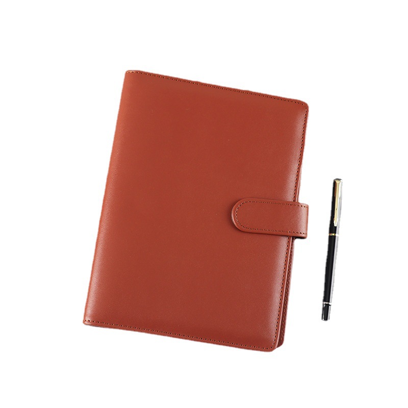 Where to custom logo of high quality stainless steel leather a6 notebook binder?---Yuhe Print