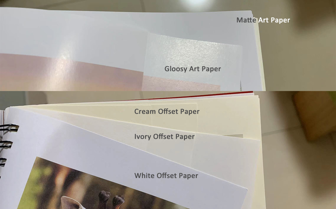 What is the suitable paper material for different goods of notebook, book printing Notebook printing paper options: