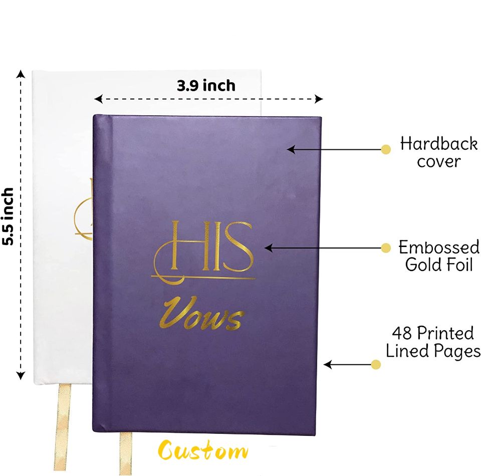 Where to custom your design hard cover Wedding Notebook?---Yuhe Print
