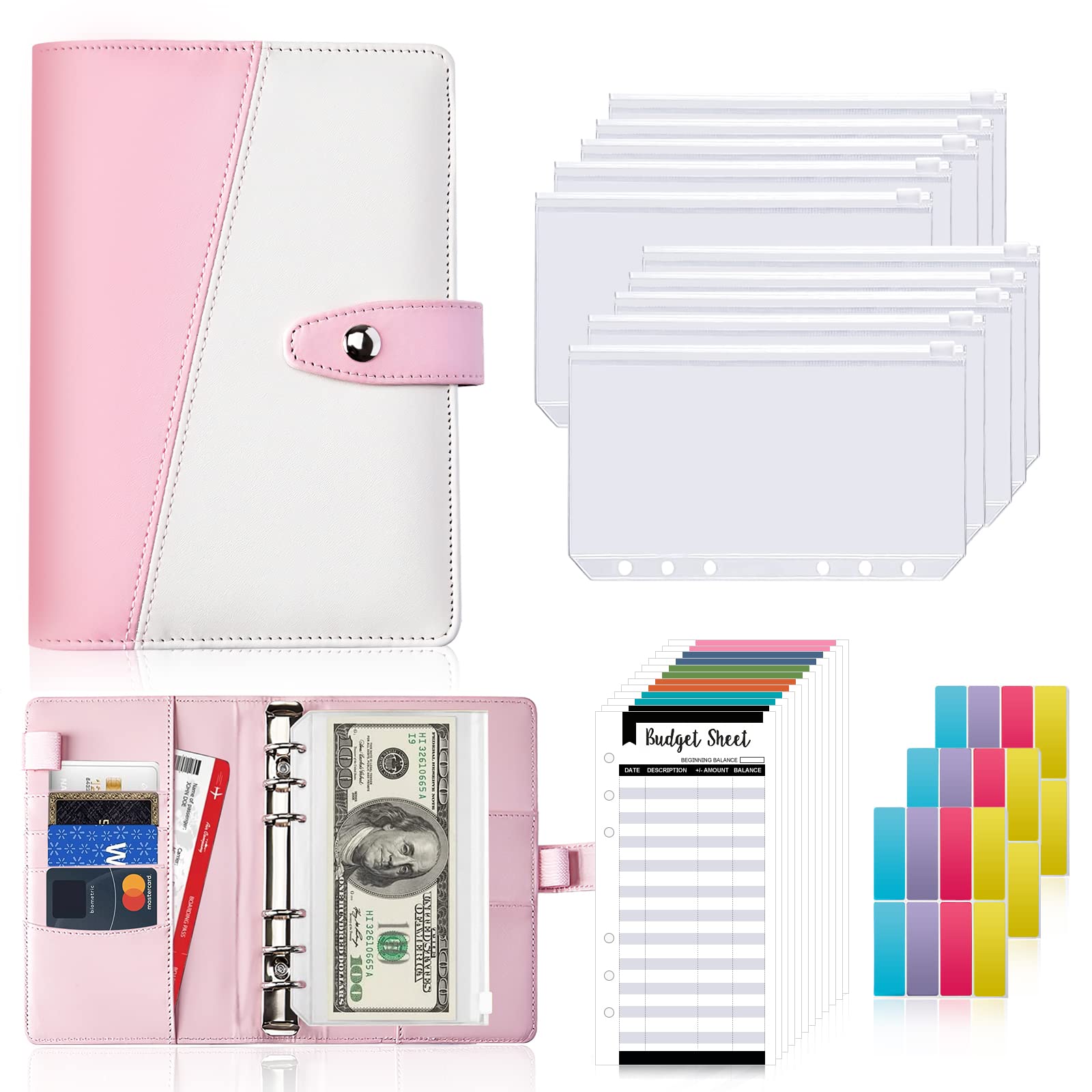 Where to custom your own a6 budget binder colorful set?
