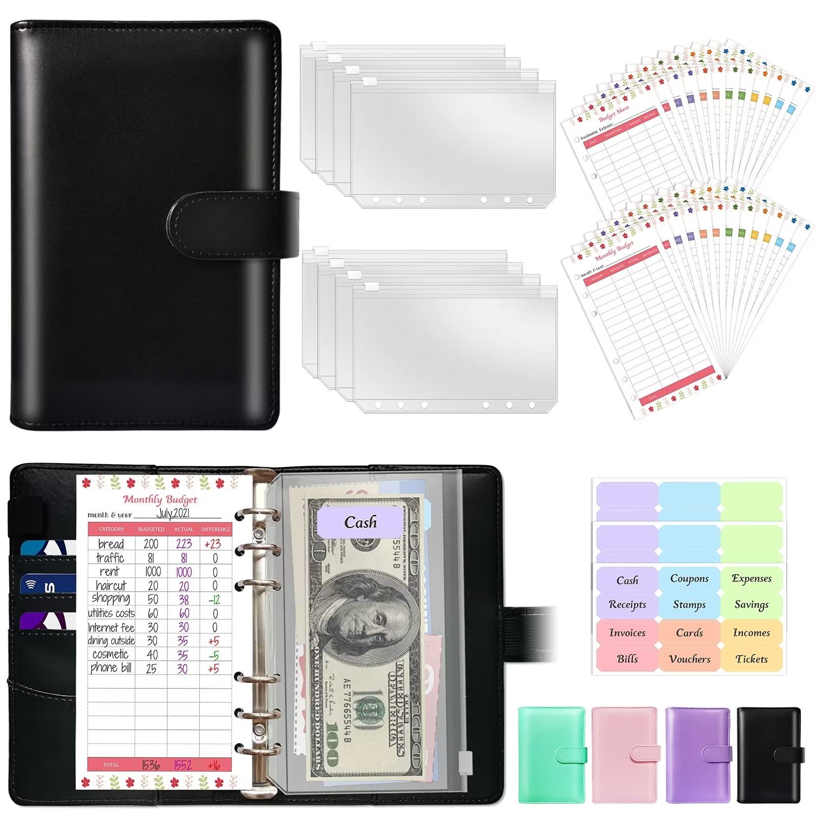 How to custom a6 budget binder with cash envelopes for budgeting to organize your expenses?