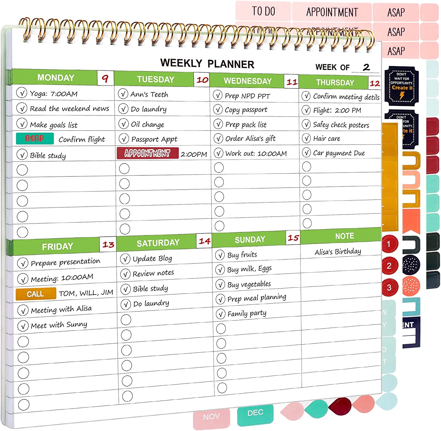Where to custom Weekly To Do List Notepad Spiral Weekly Planner with Checklist? Yuhe Print