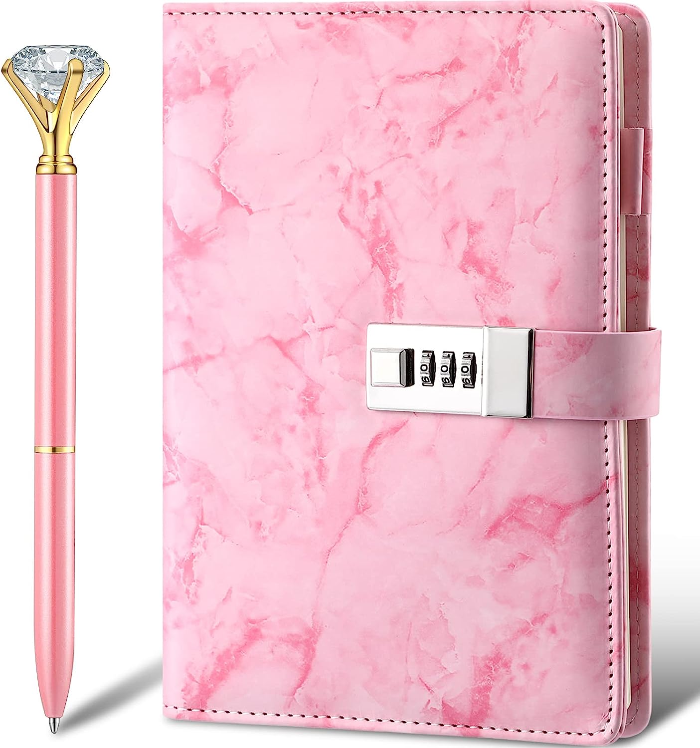 Where to custom your own Marble PU Leather A5 Combination Diary with Lock from Yuhe Print?
