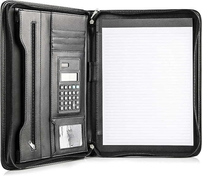 Where to custom your logo of Vegan Leather Business Portfolio with Zipper?-Yuhe Print