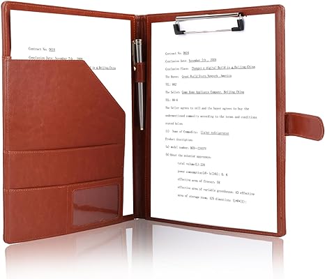 Custom Logo Faux Leather Portfolio Folder with Cover for A4 Notepad