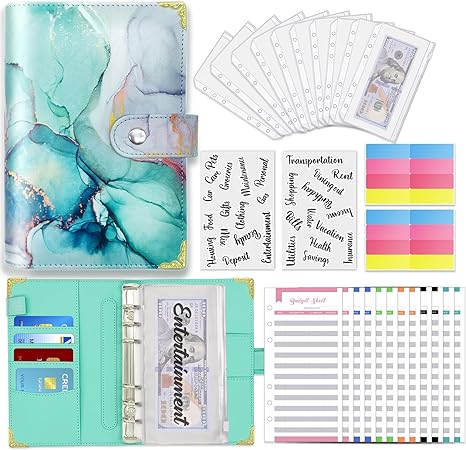 Budget Binder with Zipper Envelopes Custom A6 Cash Stuffing Binder from Yuhe Print