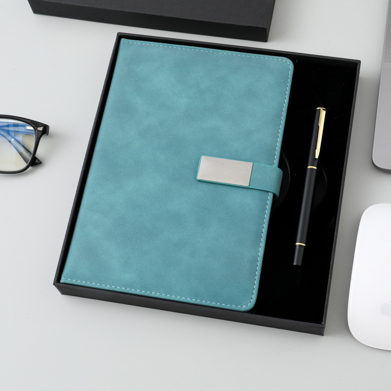 VIP Gift Custom Logo Leather Diary with Pen Gift Set Notebook