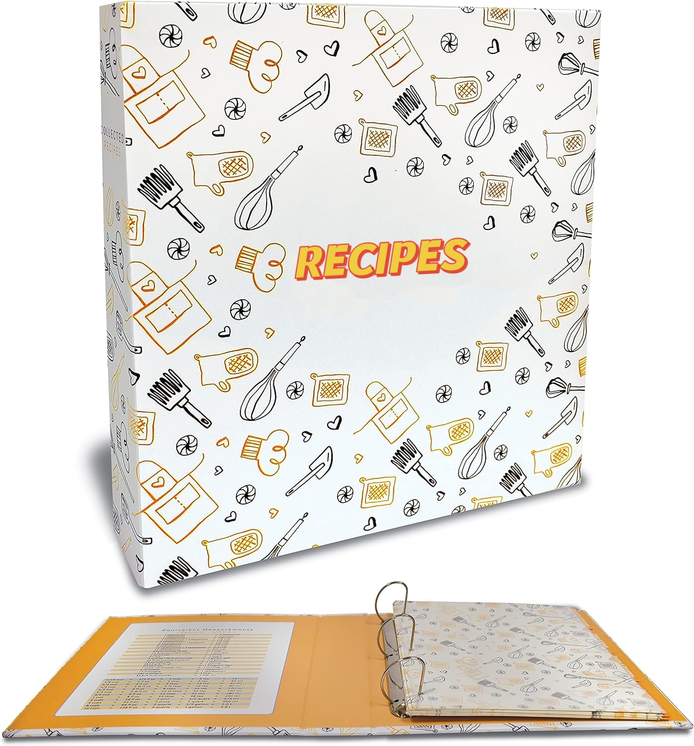 Custom Recipe Organizer with 50 Recipe Cards 4x6 and 12 Full Page Dividers