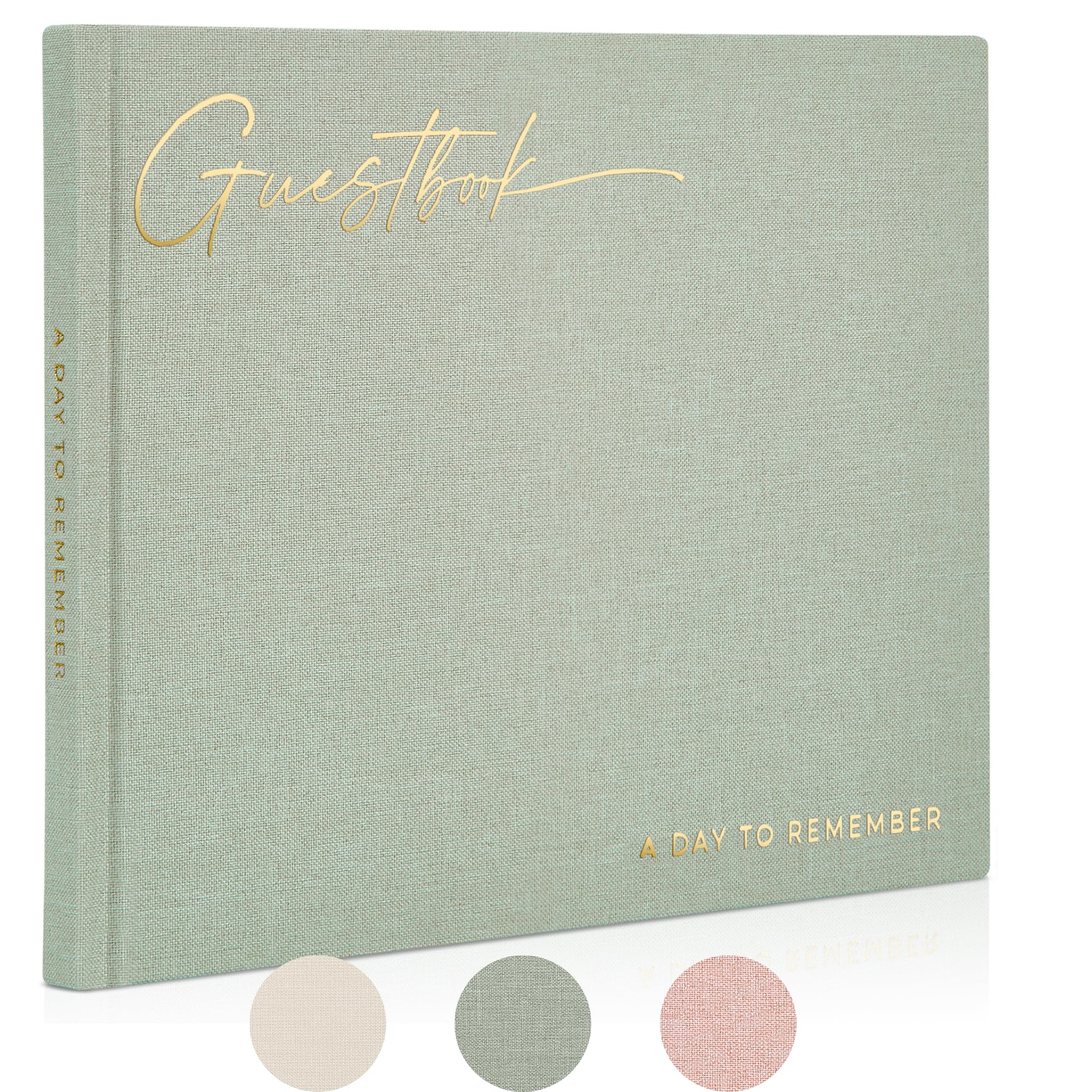 Linen Custom Wedding Guest Book for Your Wedding Reception