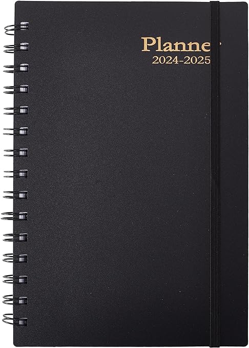 Custom Graphics Fonts and Layouts Spiral Daily Planner 2024-2025