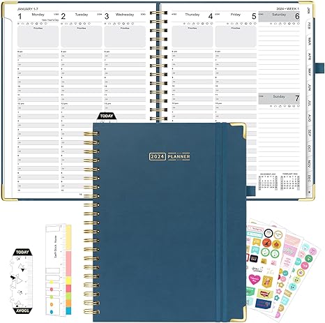 Custom Planner 2024-2025 Calendar 12 Month Weekly Spiral Bound Planners