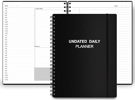 Prepare Your Own Design Files Custom Spiral Binding Undated Daily Planner