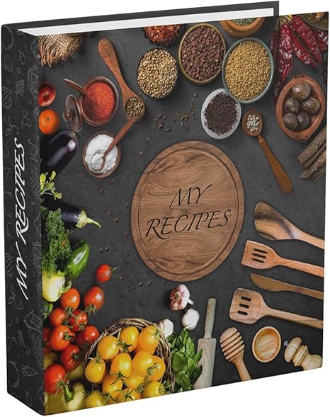 3 Ring Recipe Binder 8.5 x 11'' Custom 12 Tabbed Recipe Book for Own Recipes