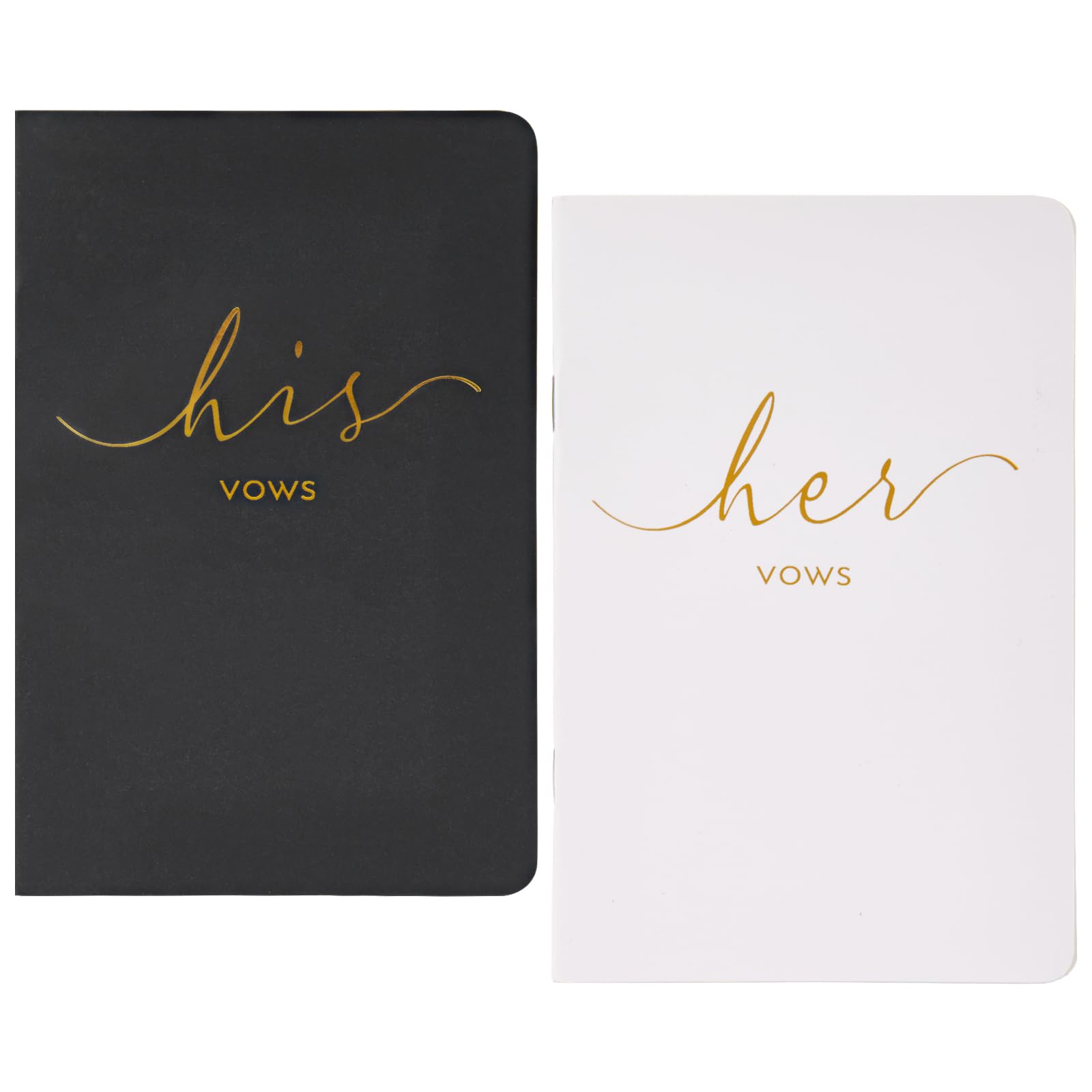 Gold Foil 32 Pages Custom Your Own Wedding Vow Books His And Hers